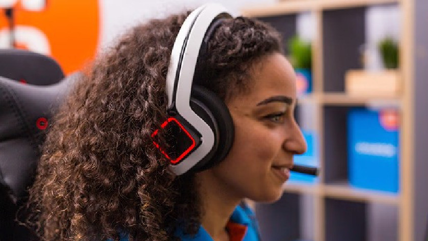 Person with gaming headset