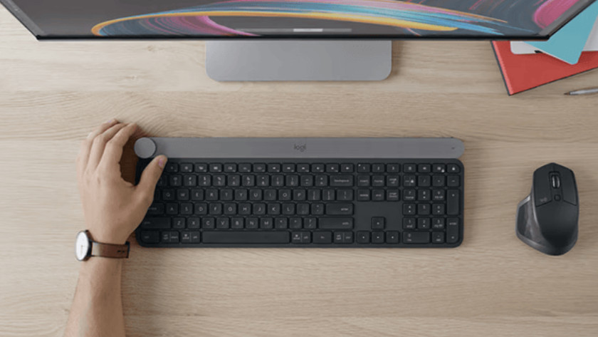 Expert working on an ergonomic Logitech keyboard