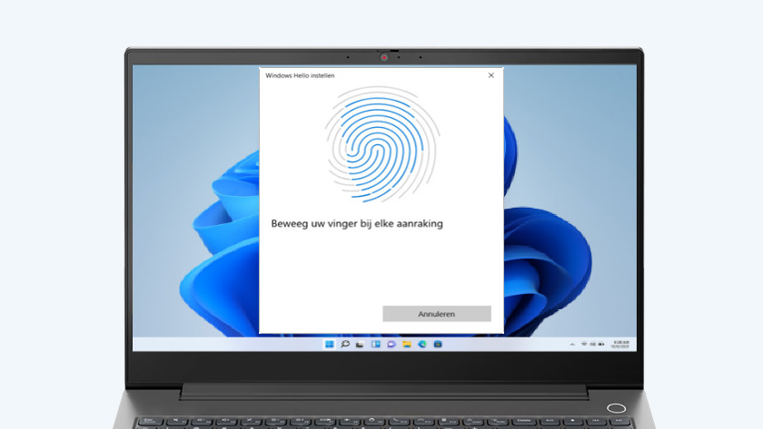 Instellen van Windows Hello op via je vingerafdrukscanner