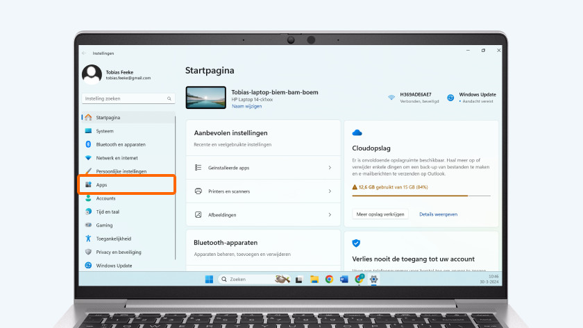 Ga naar Apps.