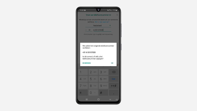 whatsapp telefoonnummer bevestigen