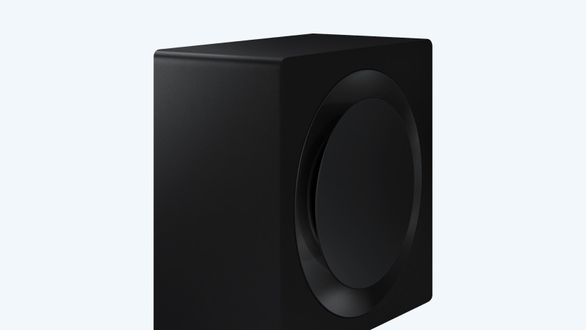 Draadloze subwoofer Samsung HW-Q990D met Acoustic Lens.