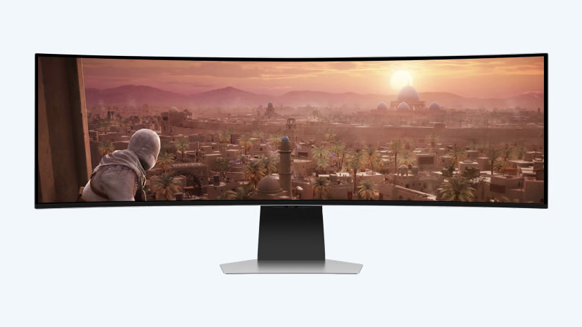 Samsung Odyssey G9 monitor with Assassin's Creed Mirage