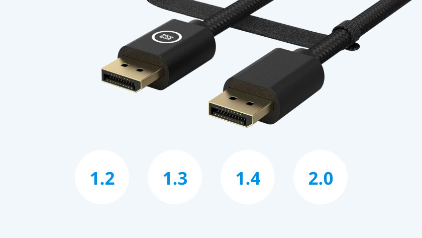 DisplayPort kent 4 verschilende varianten, namelijk 1.2, 1.3, 1.4 & 2.0
