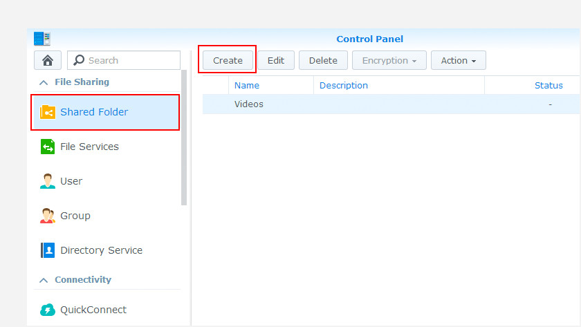 Synology shared folder