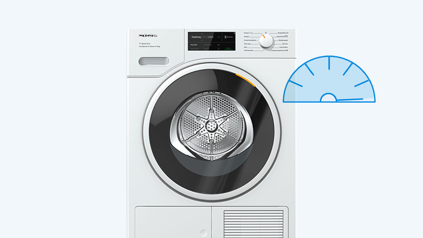 Heat pump dryer with energy label