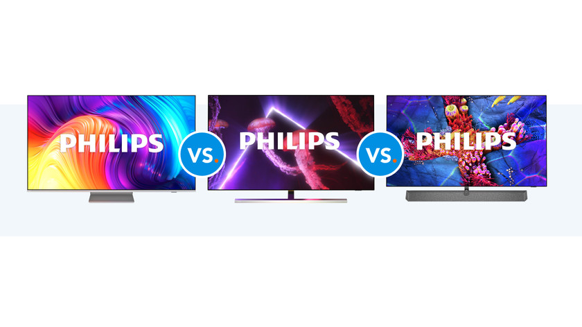 Compare Philips The One, OLED, and OLED+ televisions