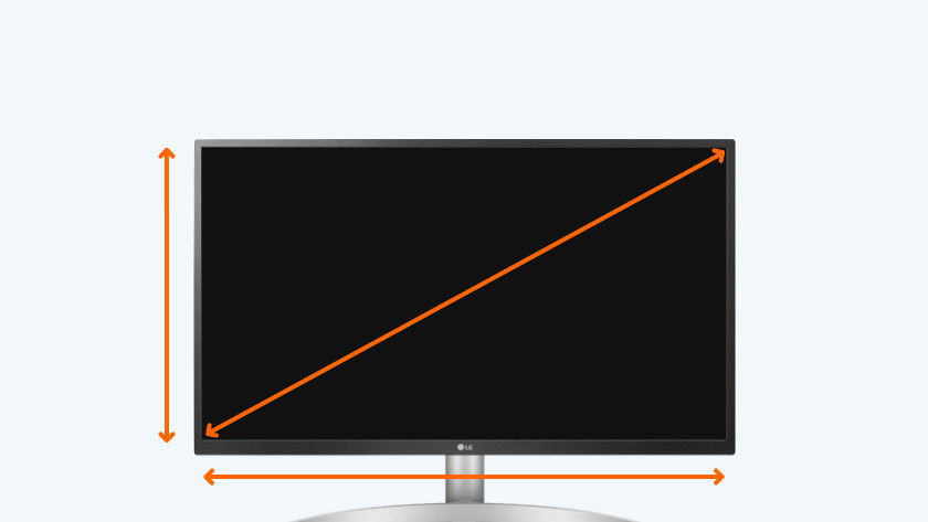 De pixels in de hoogte, pixels in de breedte en het schermdiagonaal zijn van invloed op de pixeldichtheid