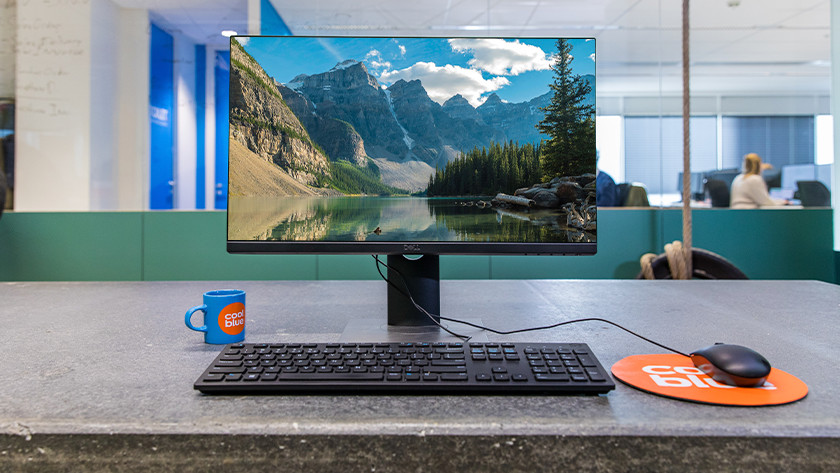 High-resolution monitor on desk