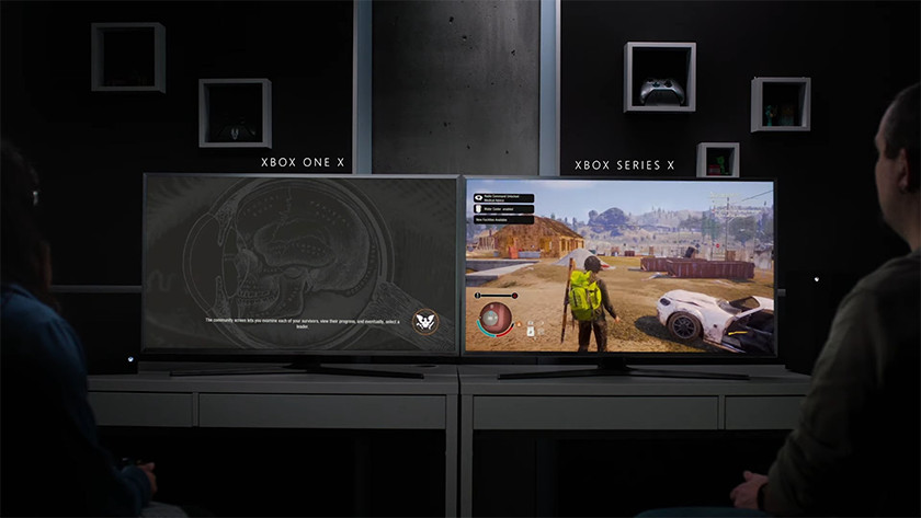 Laadtijden van de Xbox One X versus de Xbox Series X.