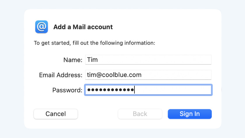 How do you set up the macOS Mail app? - Coolblue - anything for a smile