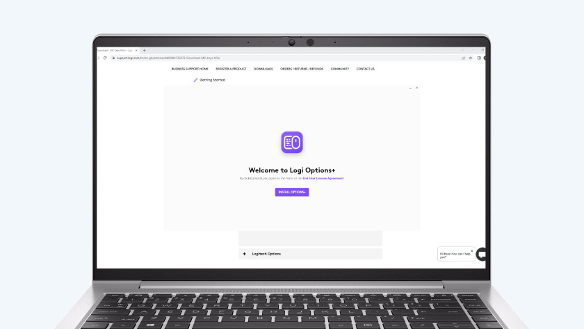 Kies ‘Logitech Options installeren’