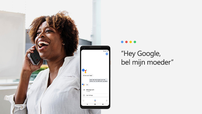 Bellen en berichten met Google Assistent