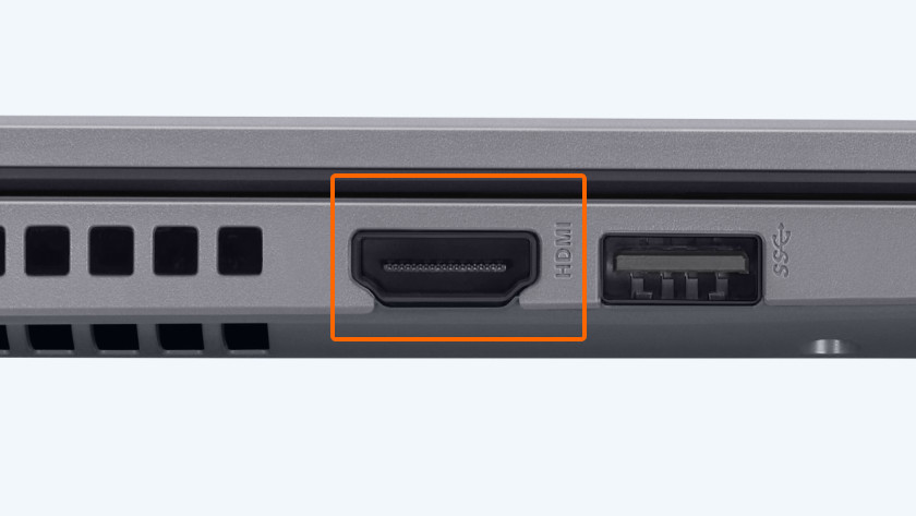 HDMI connector of a laptop