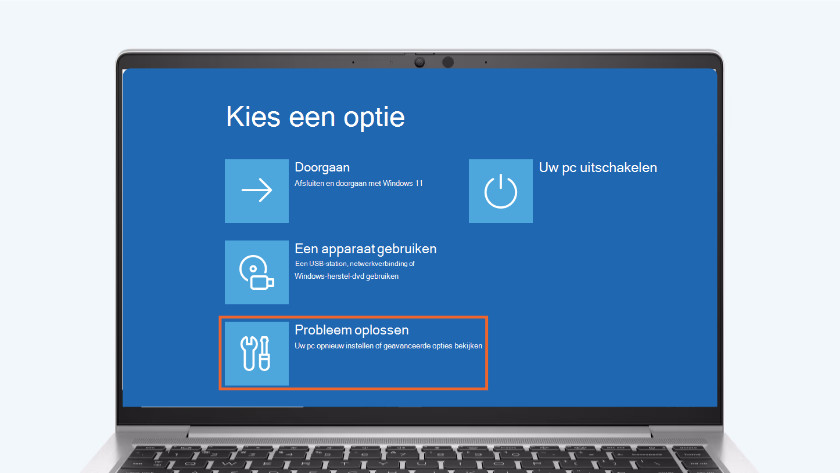 Klik op Probleem oplossen.