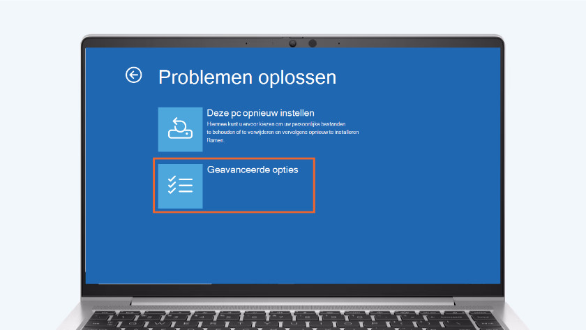 Kies voor Geavanceerde opties.