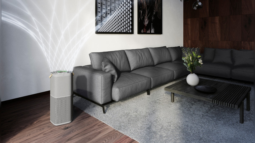 Air purifier in living room