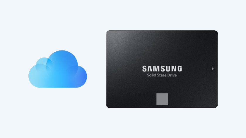 Cloud icoon en SSD 