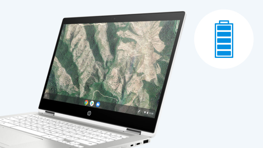 Chromebook en vol batterij icoon 