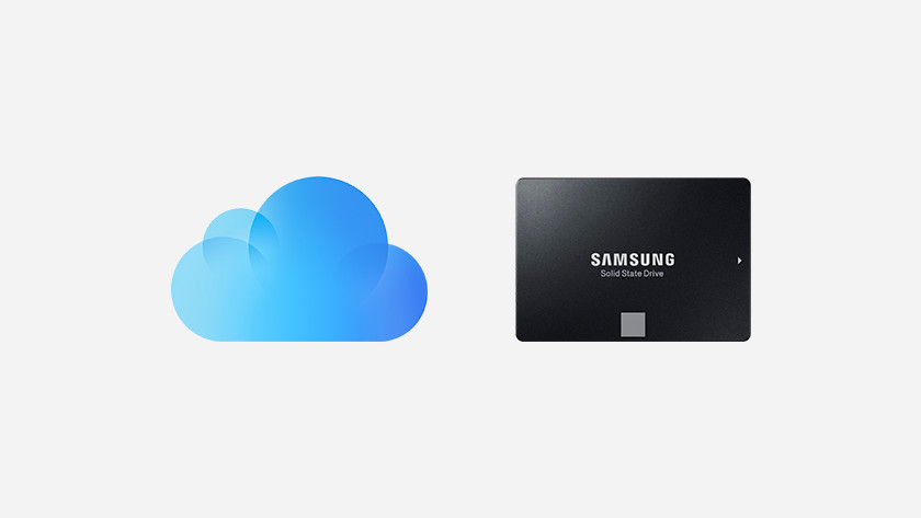 Cloud icoon en SSD 