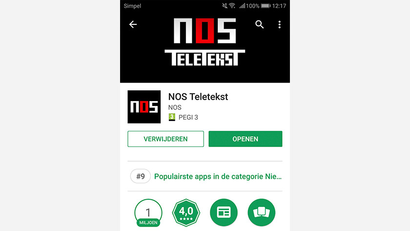 NOS Teletekst app play store