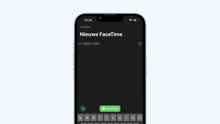 FaceTime groepsgesprek