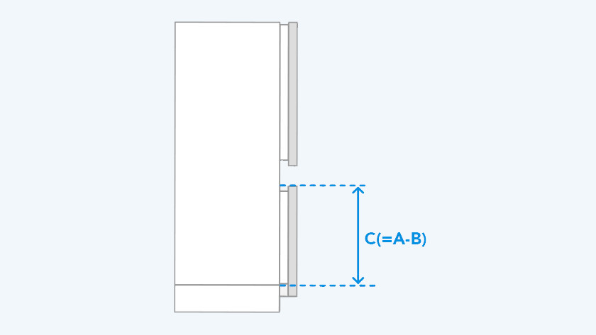 Measure bottom door panel