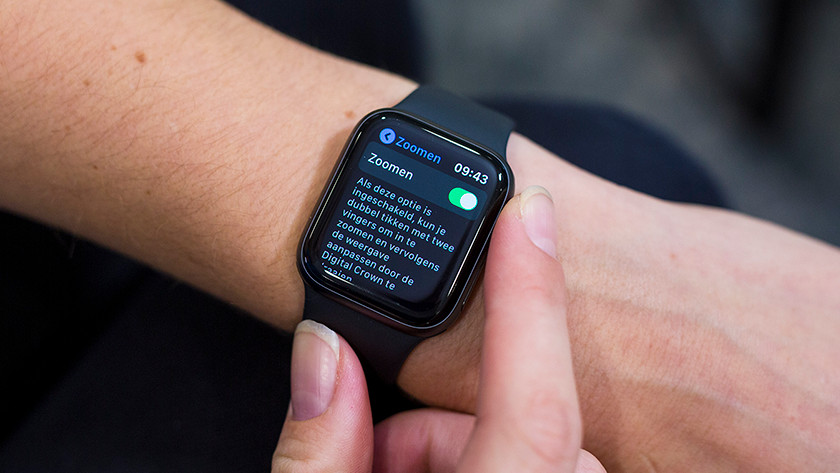 Apple Watch inzoomen aanzetten