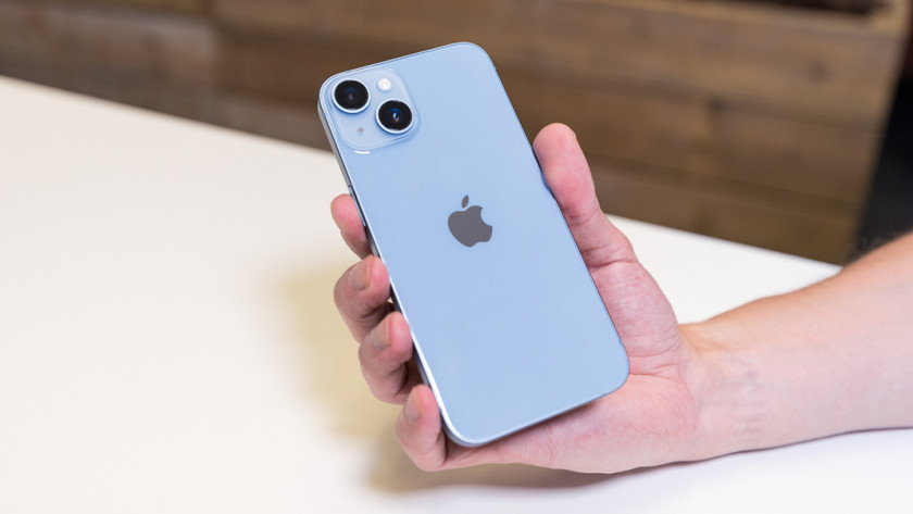 Glazen achterkant met het Apple logo