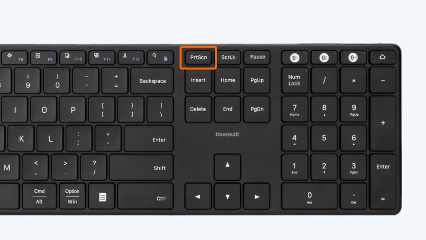 Print Screen key on a keyboard.