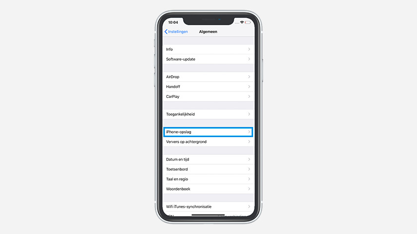iphone opslag instellingen