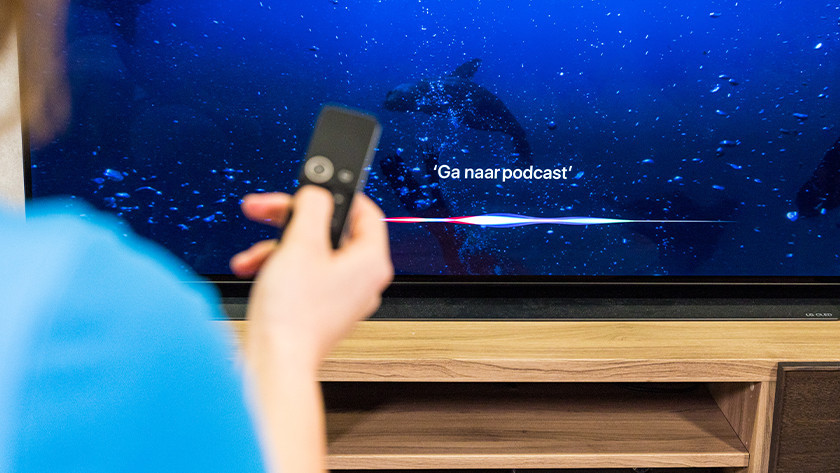 Apple TV in gebruik