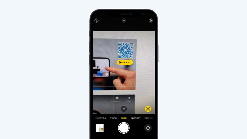 Point the camera to the code