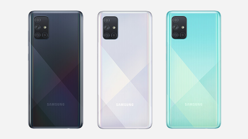 Samsung Galaxy A71 line up geheugen