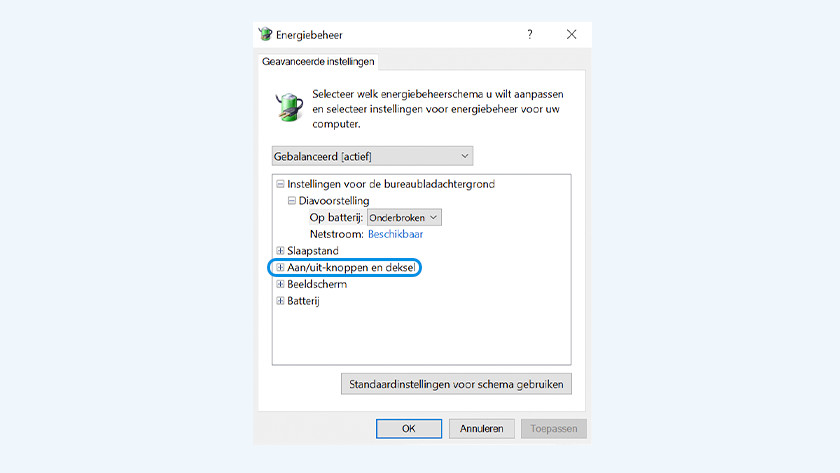 werkwoord karbonade Het apparaat Hoe wijzig ik in Windows 10 de instellingen van de laptop klep? - Coolblue  - alles voor een glimlach