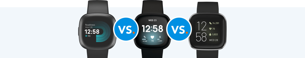 Compare the Fitbit Versa 4 3 and 2 Coolblue anything for a smile