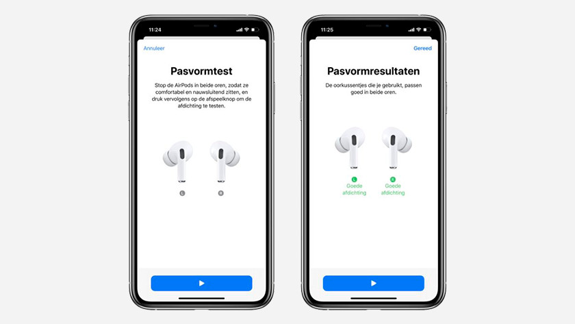 How does the fit test work on the AirPods Pro 2 Coolblue