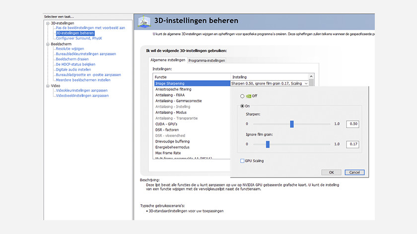 Setting nvidia hot sale control panel