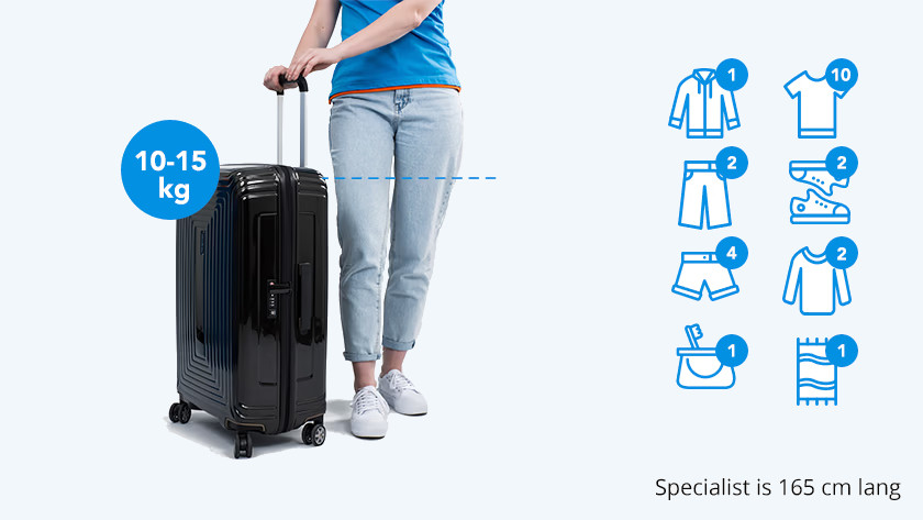 Suitcase size for 15kg on sale