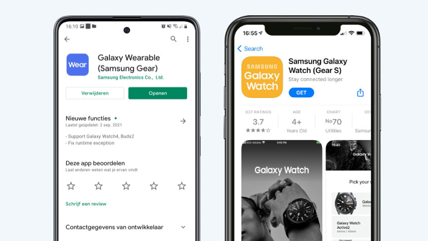 Open galaxy wearable store app