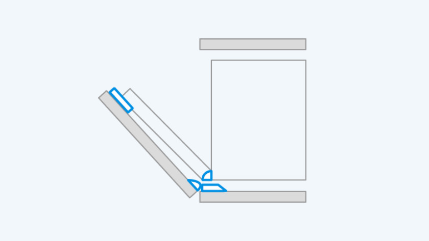 Fixed hinge outlet integrated dishwasher