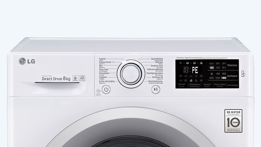 Lg washing deals machine showing pe