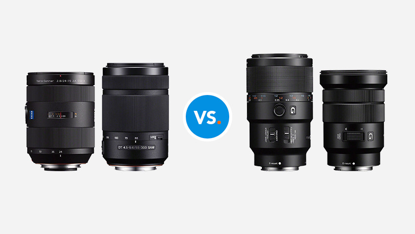 sony lens types