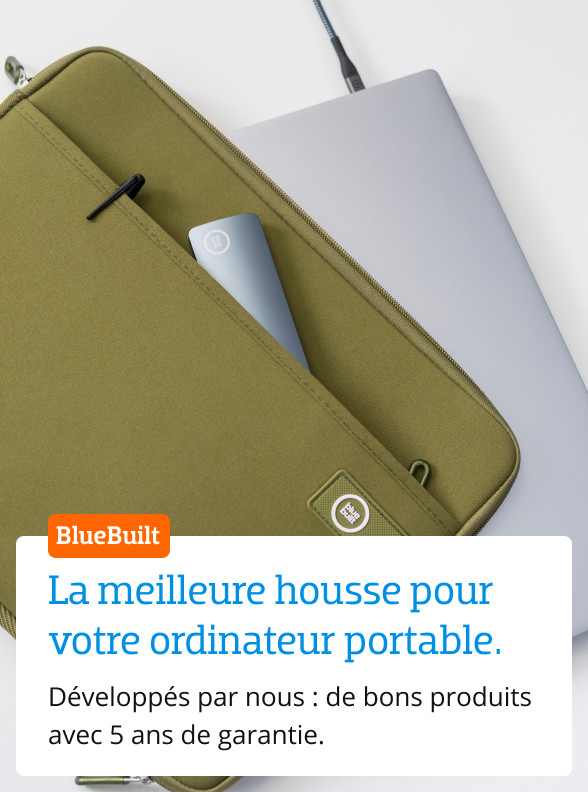 BlueBuilt Housse pour Ordinateur Portable 17 Pouces Largeur 41 cm - 42 cm  Cuir Cognac - Coolblue - avant 23:59, demain chez vous