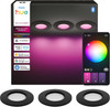 Philips Hue Recessed Spot Light Slim 3-pack - White and Color - 90mm - Black