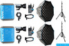 Nanlite FC-120B LED Bi-Color Spot Light Dual Kit (met lightstand en softbox)