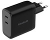 BlueBuilt 100W GaN Oplader met 2 Usb C Poorten Zwart