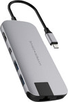 Hyper Slim usb C 8 In 1 Docking Station Space Gray