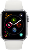 Apple Watch Series 4 40mm Zilver Aluminium/Witte Sportband