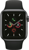 Apple Watch Series 5 40mm Space Gray Aluminium Zwarte Sportband